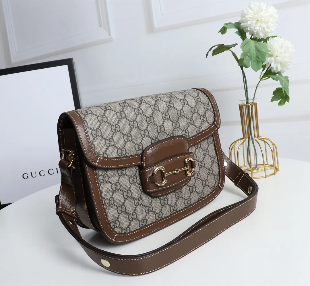 Gucci Horsebit 1955 老花马衔扣肩背包 单肩斜挎