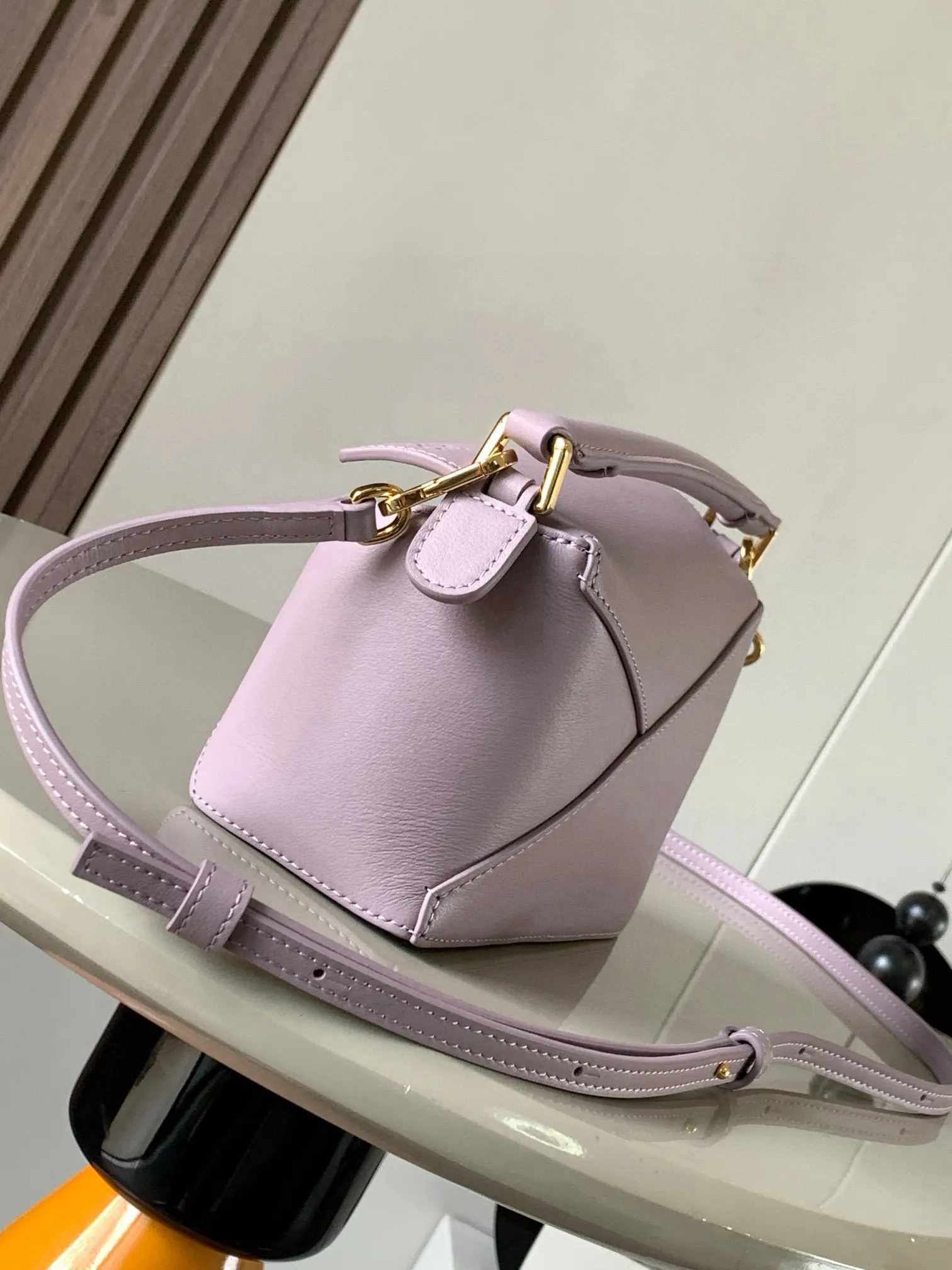 Purple Clutch Bag Leather