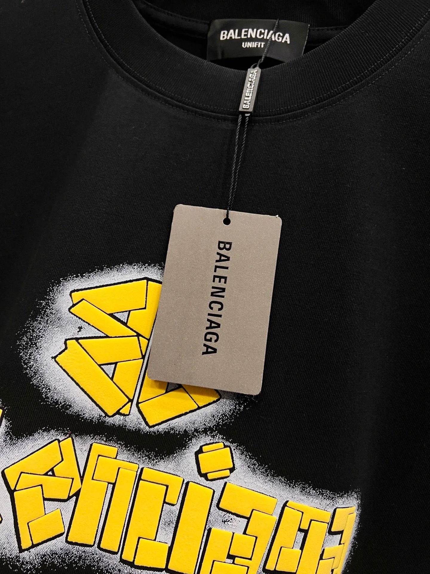 Balenciaga 黑色 純棉 Logo 短袖T恤 宽松休閒(數字4) Balenciaga 黑色 純棉 Logo 短袖T恤 宽松休閒(數字4)