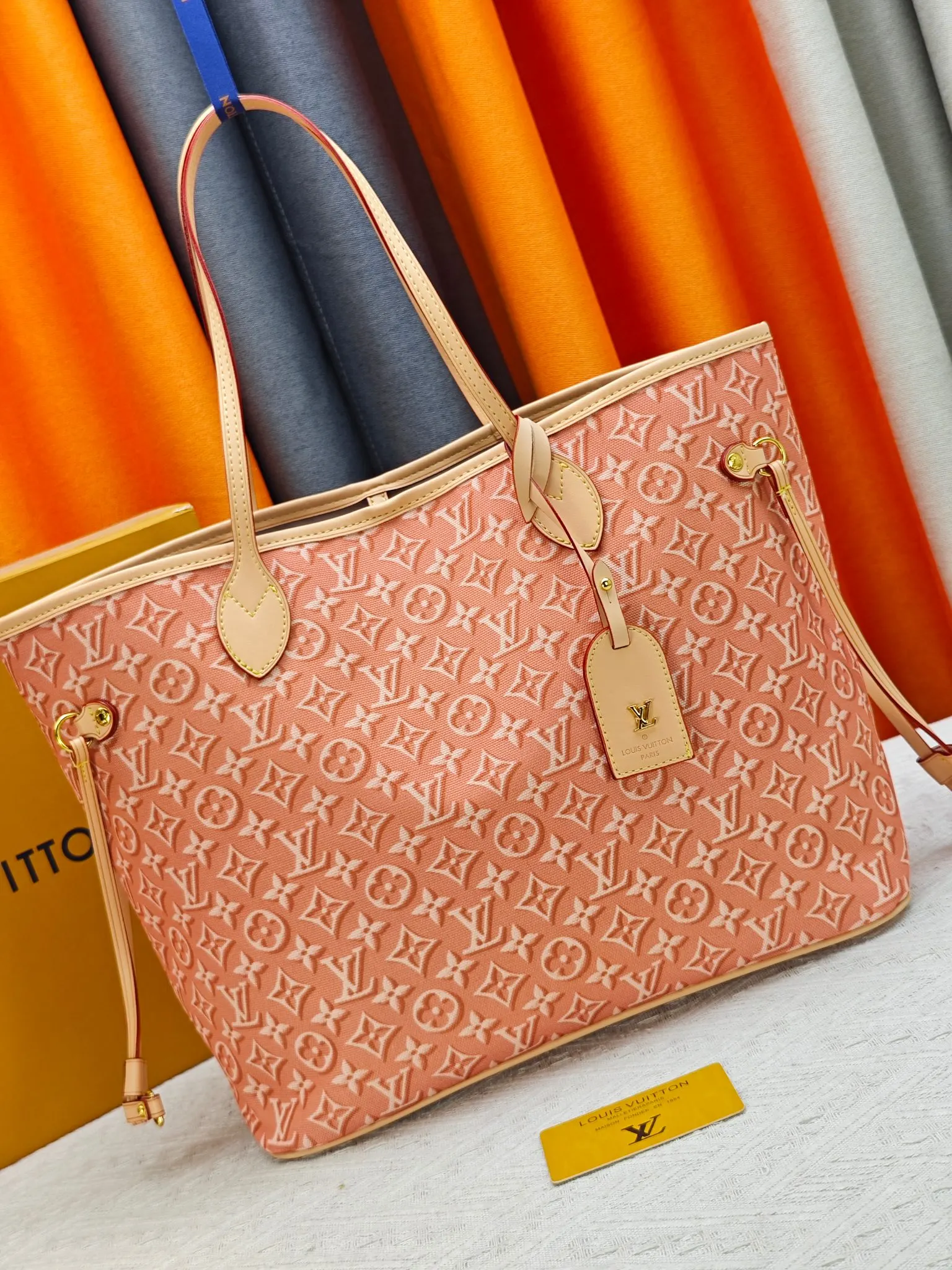 Neverfull 老花 牛仔 牛皮 收纳包 旅行收纳款