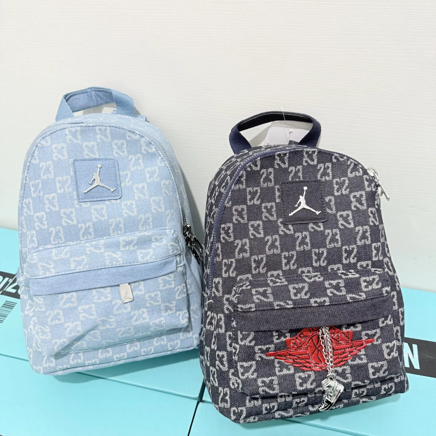 老花 牛仔 中号宝宝包 浅牛仔蓝 夜靛蓝 AIR 双肩包 实用双肩款