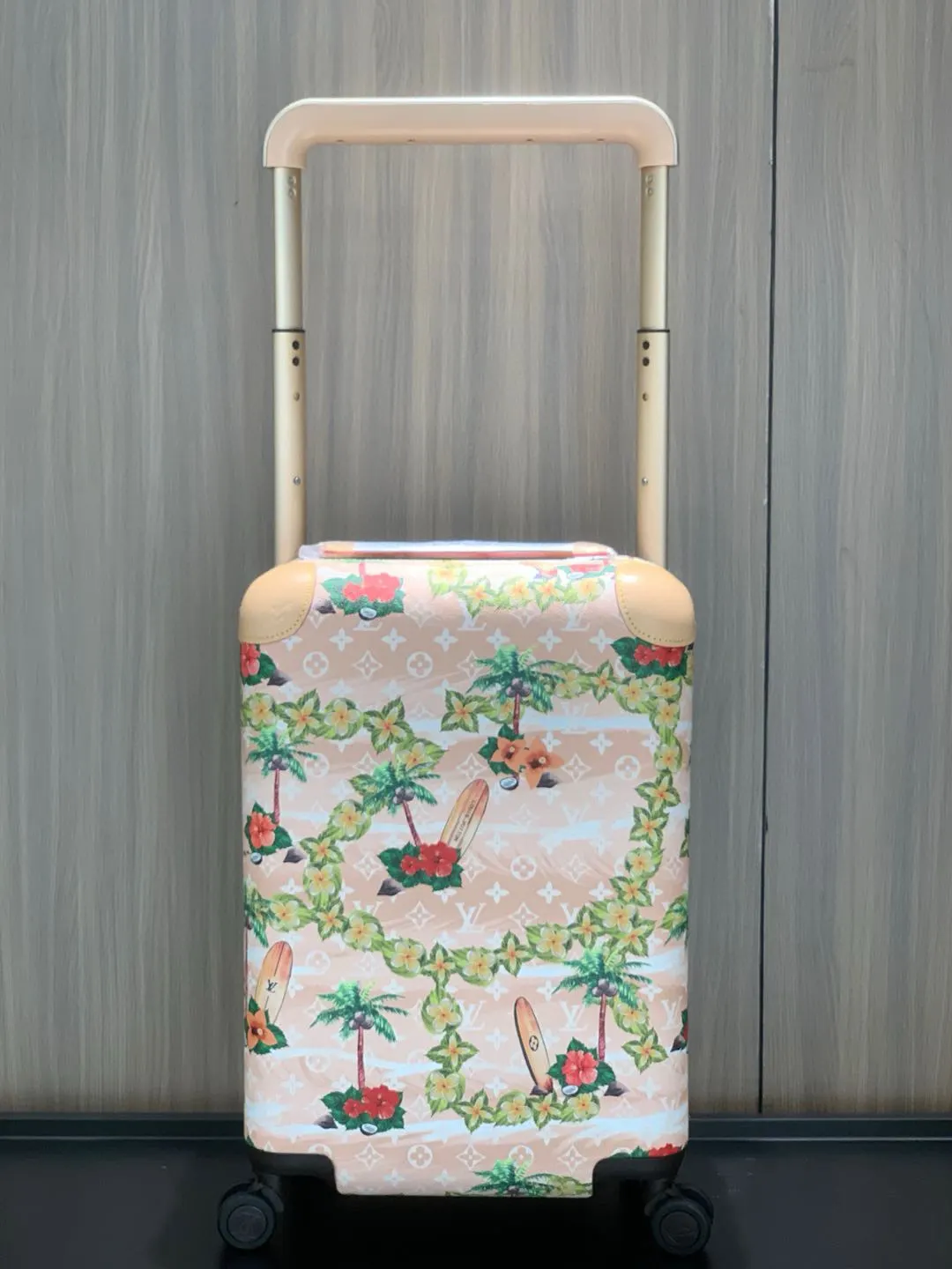 驴牌拉杆箱旅行箱 路易v 变色皮 海关锁 万向 行李箱 旅行拉杆款 輕便出行款