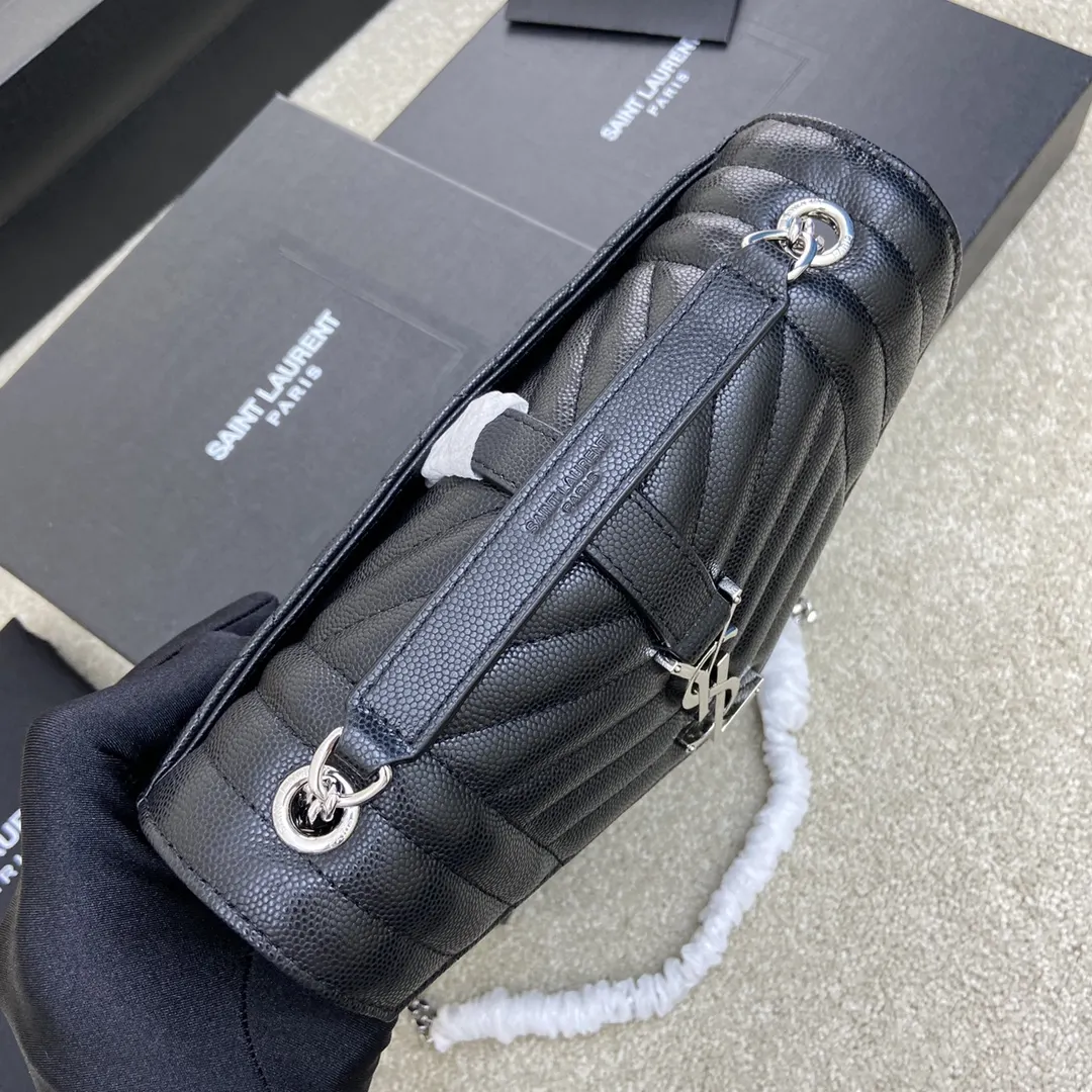YSL 黑色 牛皮 拿上手就是 手提包 通勤手提款