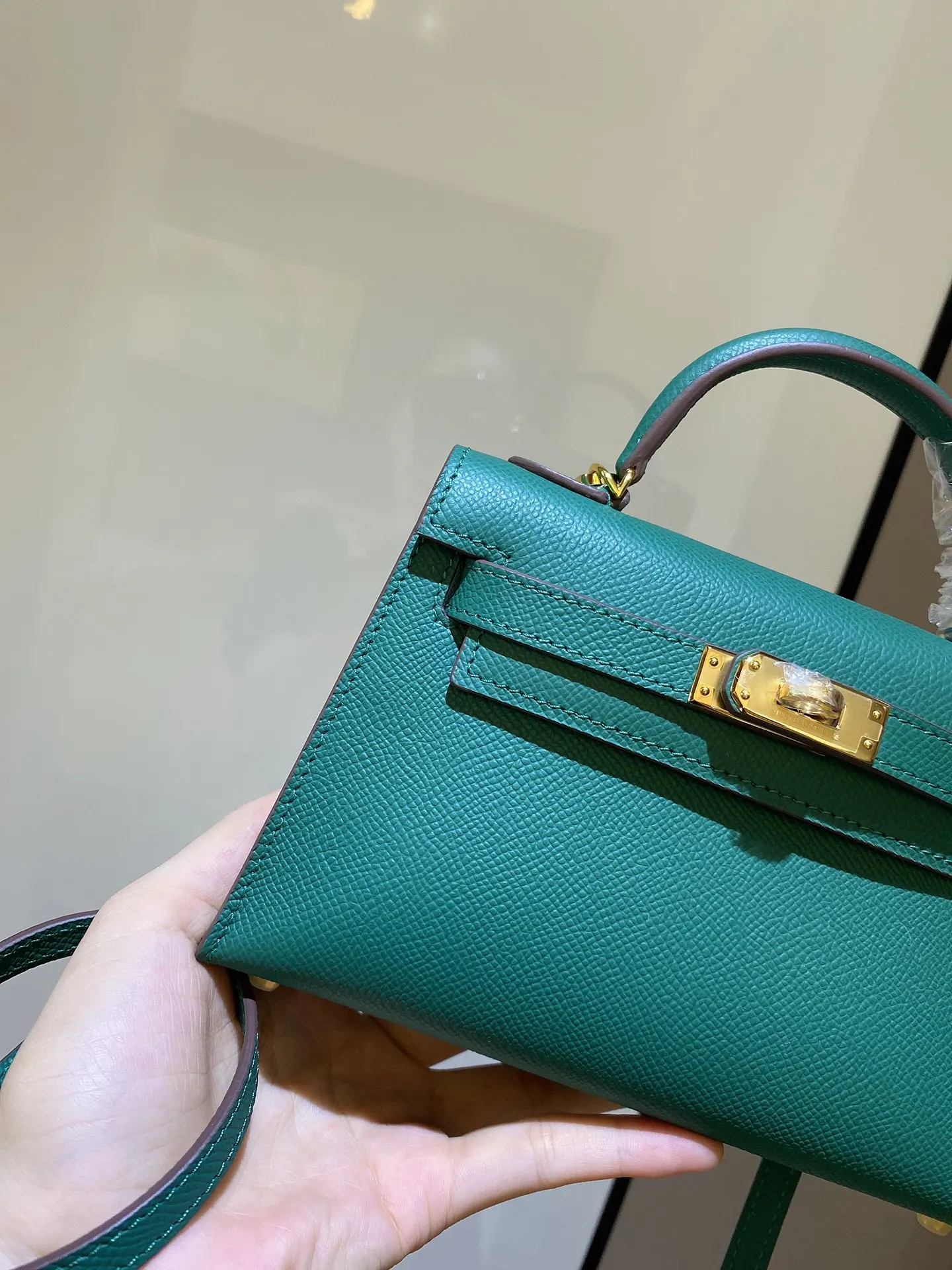 Hermes Kelly Leather Crossbody Bag Classic