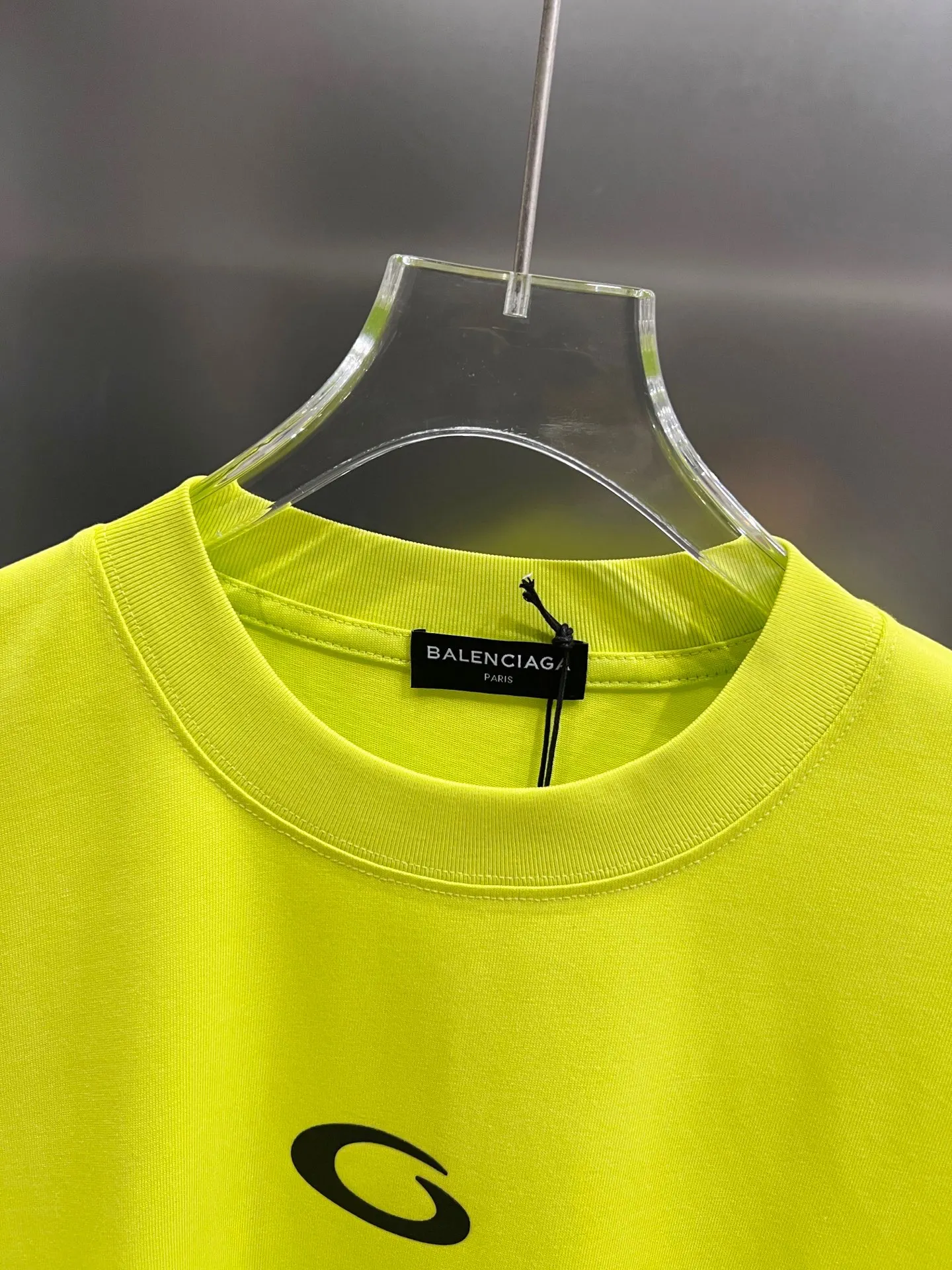 Balenciaga 黑色 纯棉 Logo 短袖T恤 宽松休闲