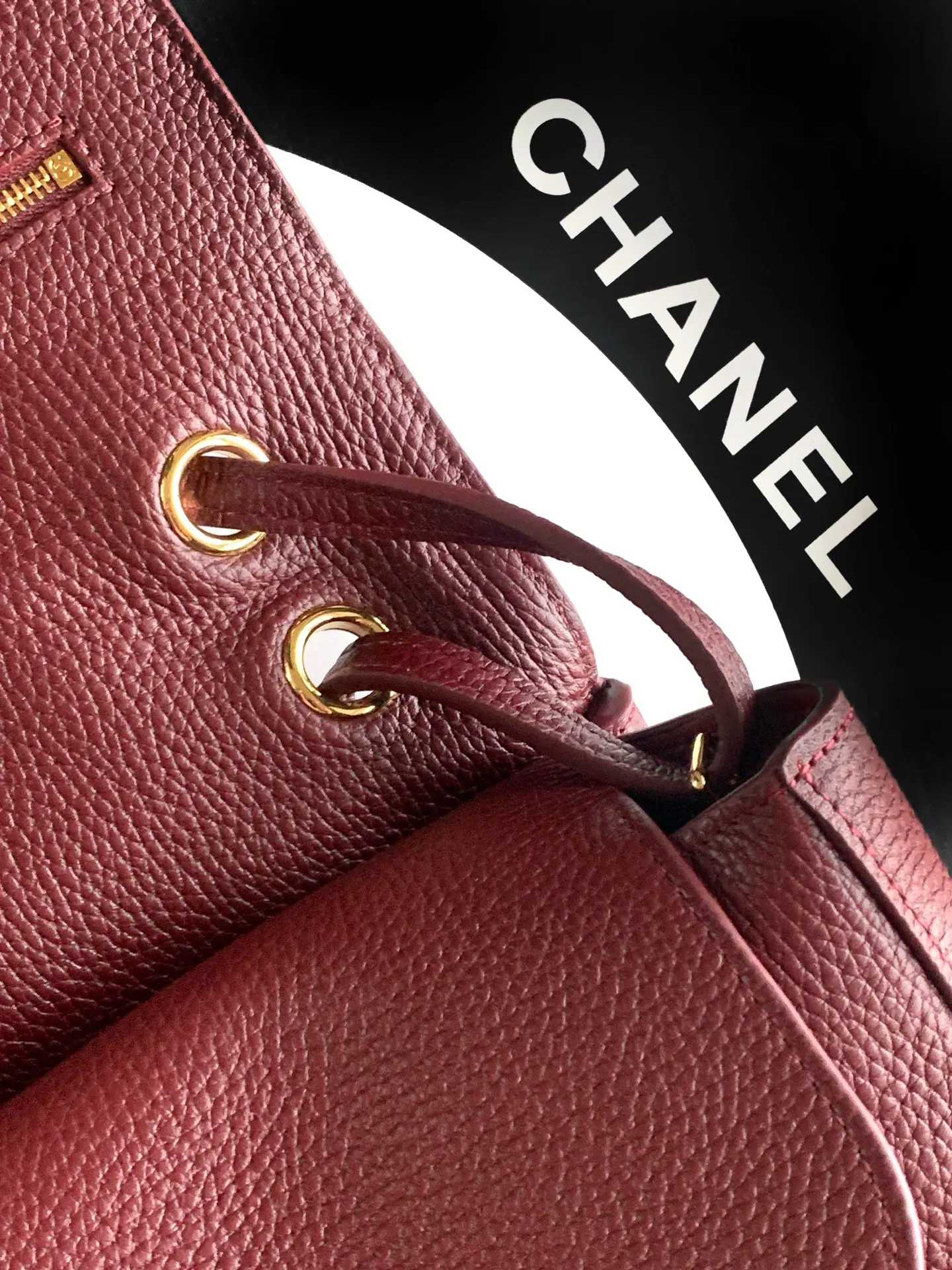 CHANEL 红色 酒红 腋下包 复古腋下背款