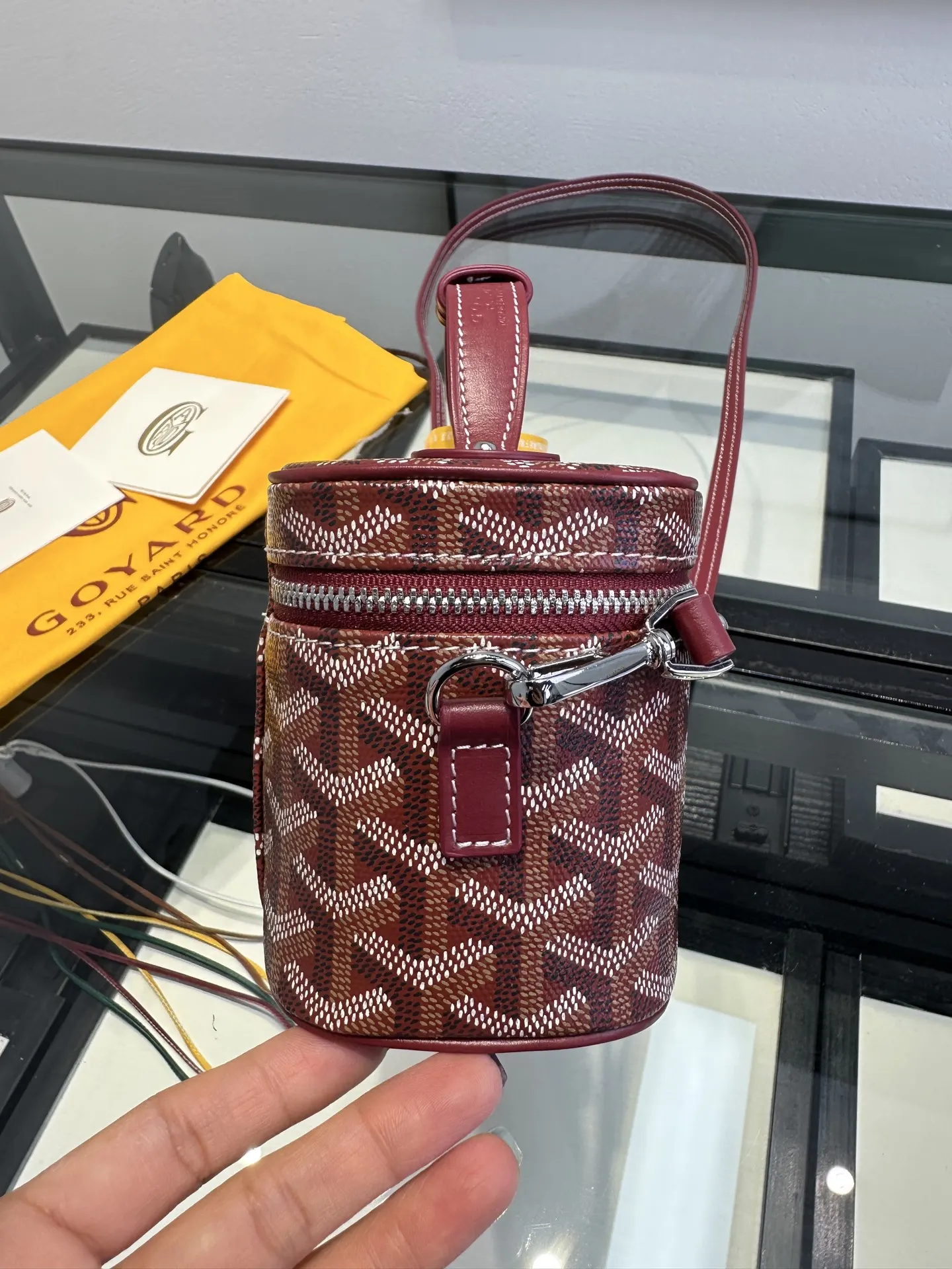 Goyard 酒紅 小牛皮 收納包 旅行收納款