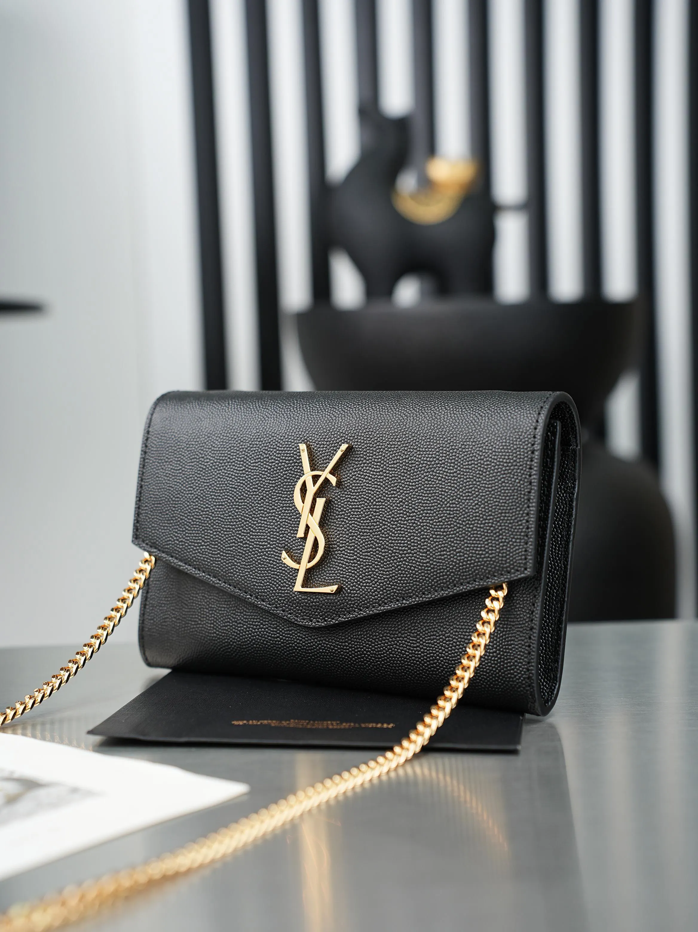 Black Chain Bag Leather