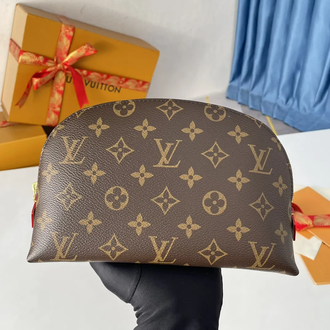 Gold Cosmetic Pouch Canvas