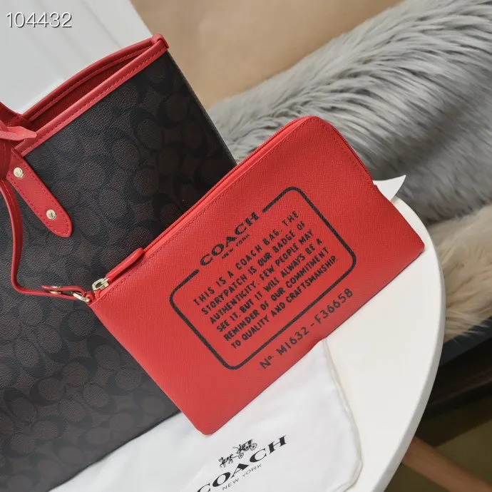 Coach 厂价 双面子母双用购物袋购物包 托特包 大容量托特款