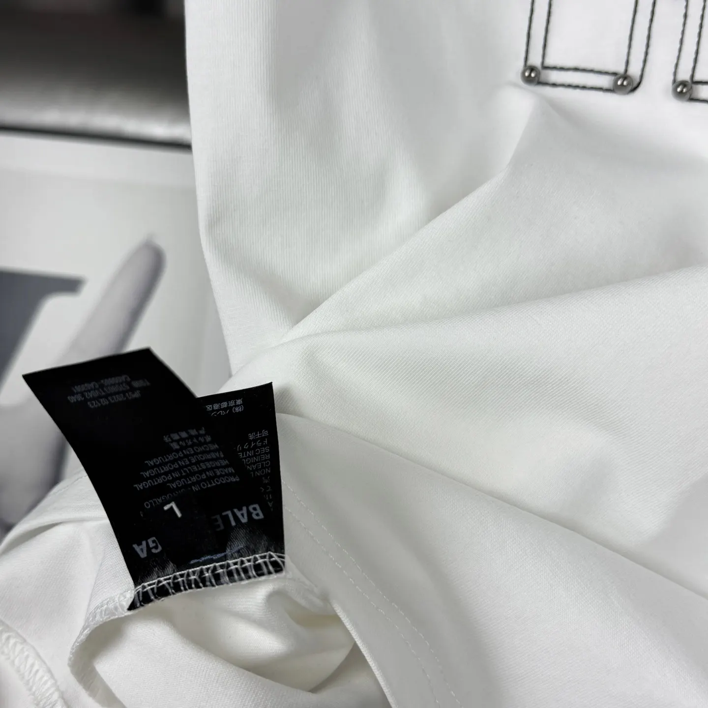Balenciaga Black Cotton Logo Short Sleeve T-Shirt Street