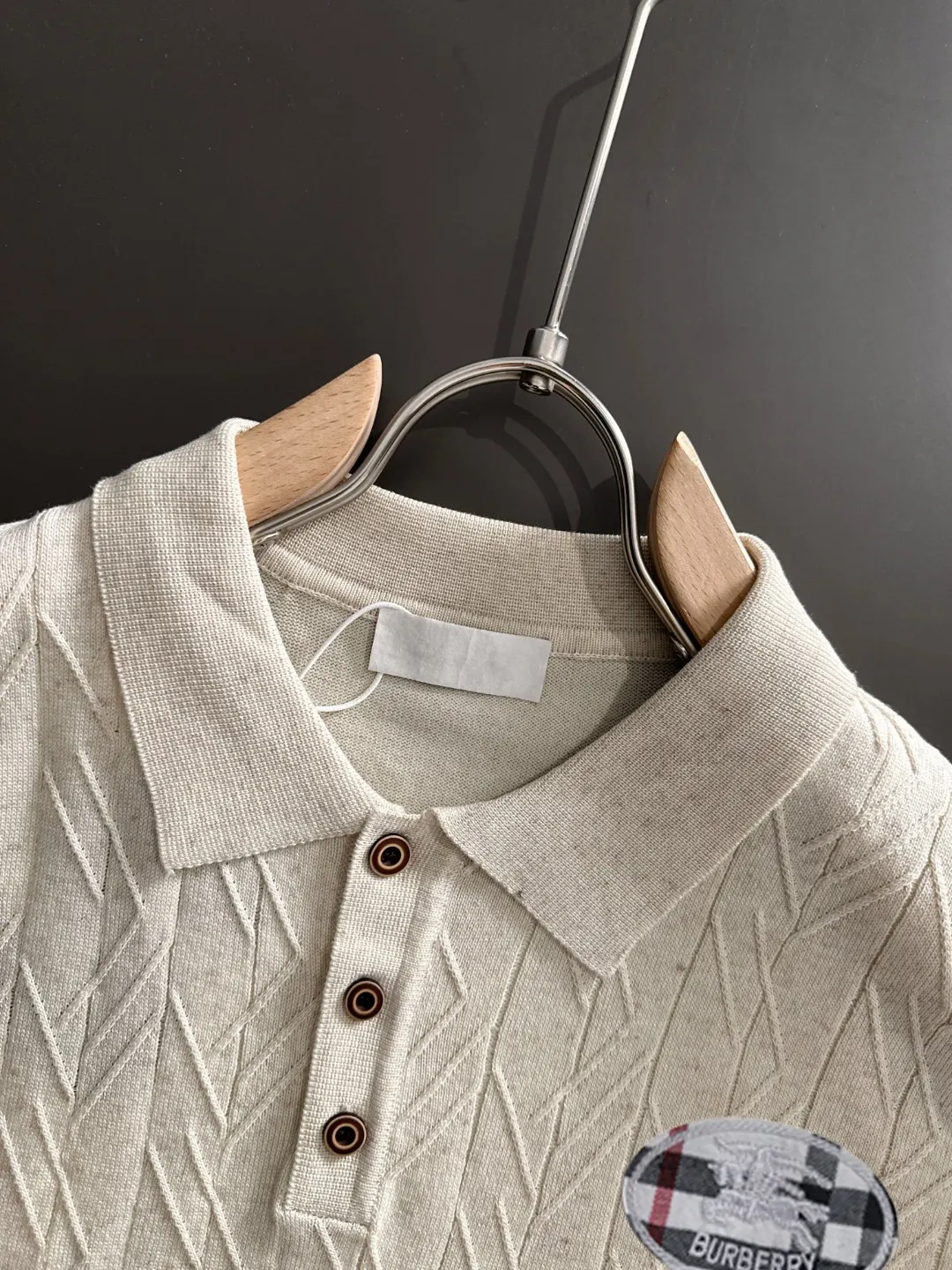 Burberry Embroidery Cotton Knitwear Textured Knit Image 3 Burberry Embroidery Cotton Knitwear Textured Knit Image 3