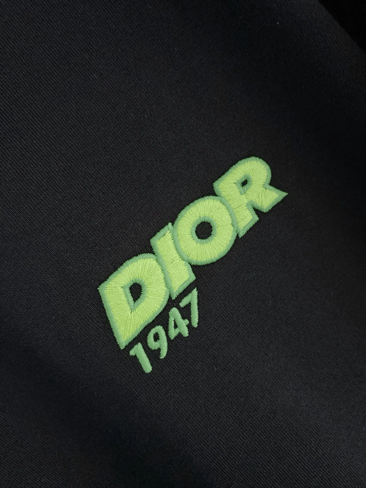 Dior 黑色绿色小标短袖T恤 休闲通勤款