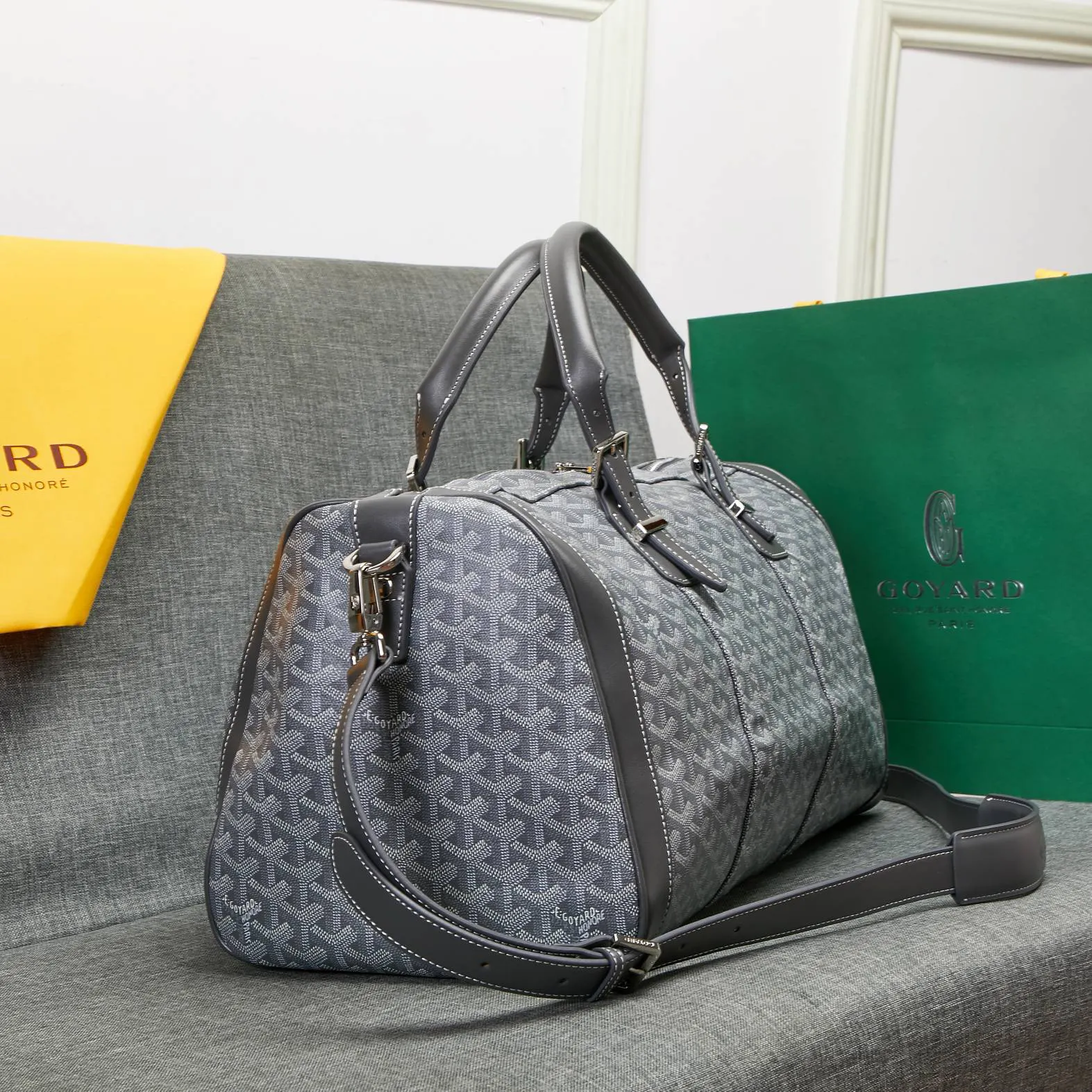 Goyard 吴亦凡同款包男女同款口袋GY戈雅旅行包手提单肩短 大容量旅行款