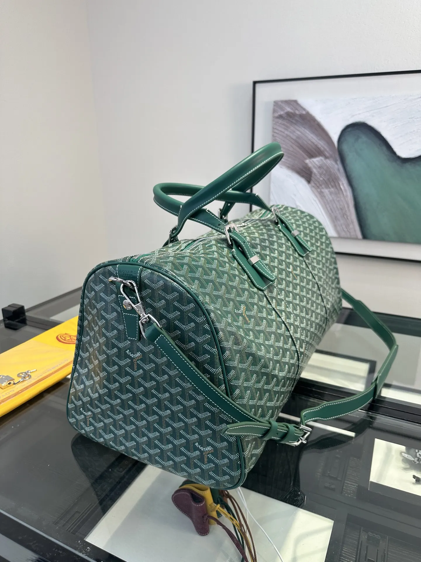 Goyard 綠色 戈雅 Boston 旅行袋 綠色 旅行袋 大容量旅行款