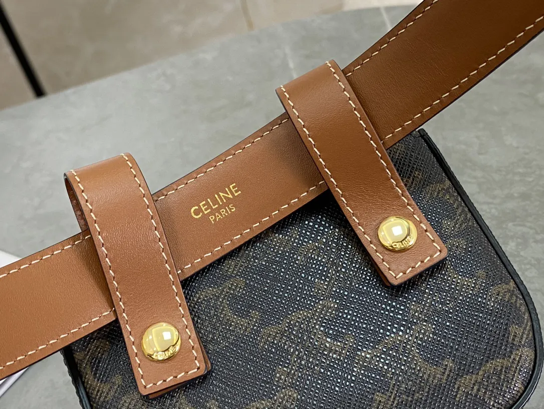 Celine 老花 老花黑 腰包 休闲腰包款