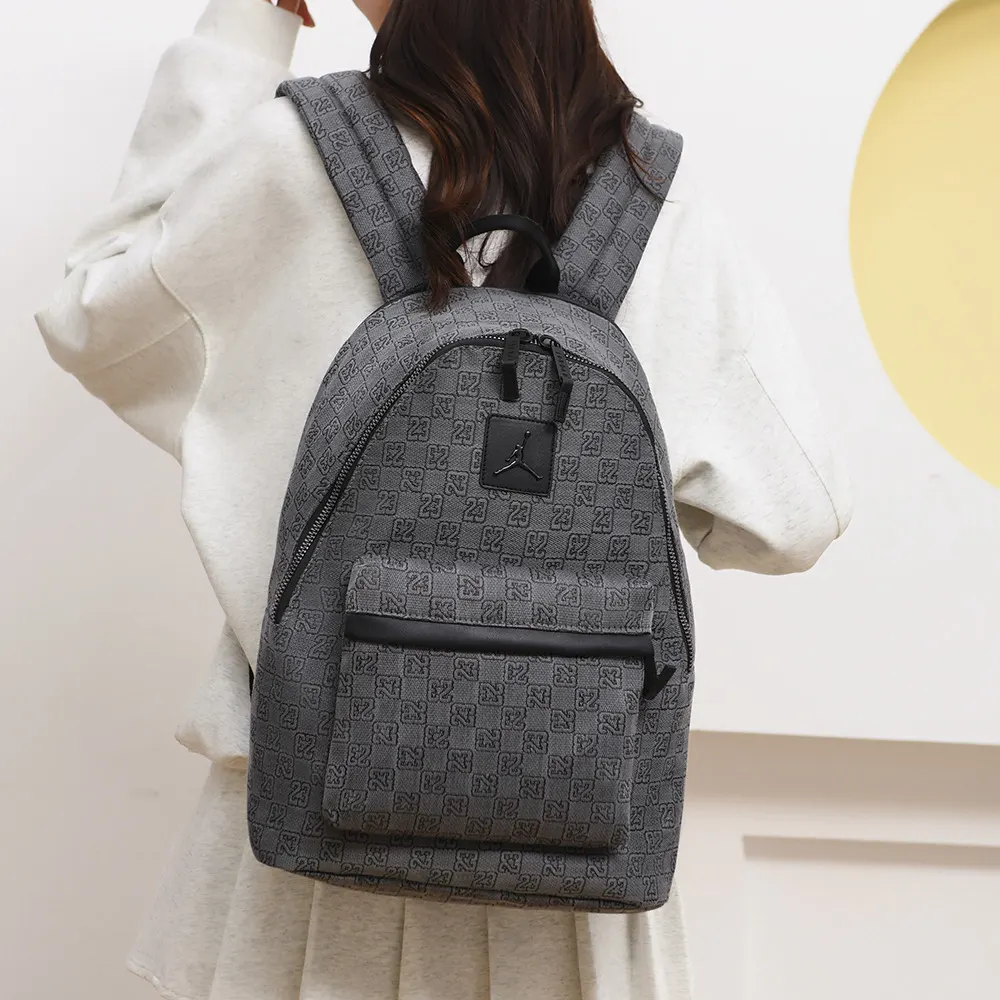 Black Monogram Backpack