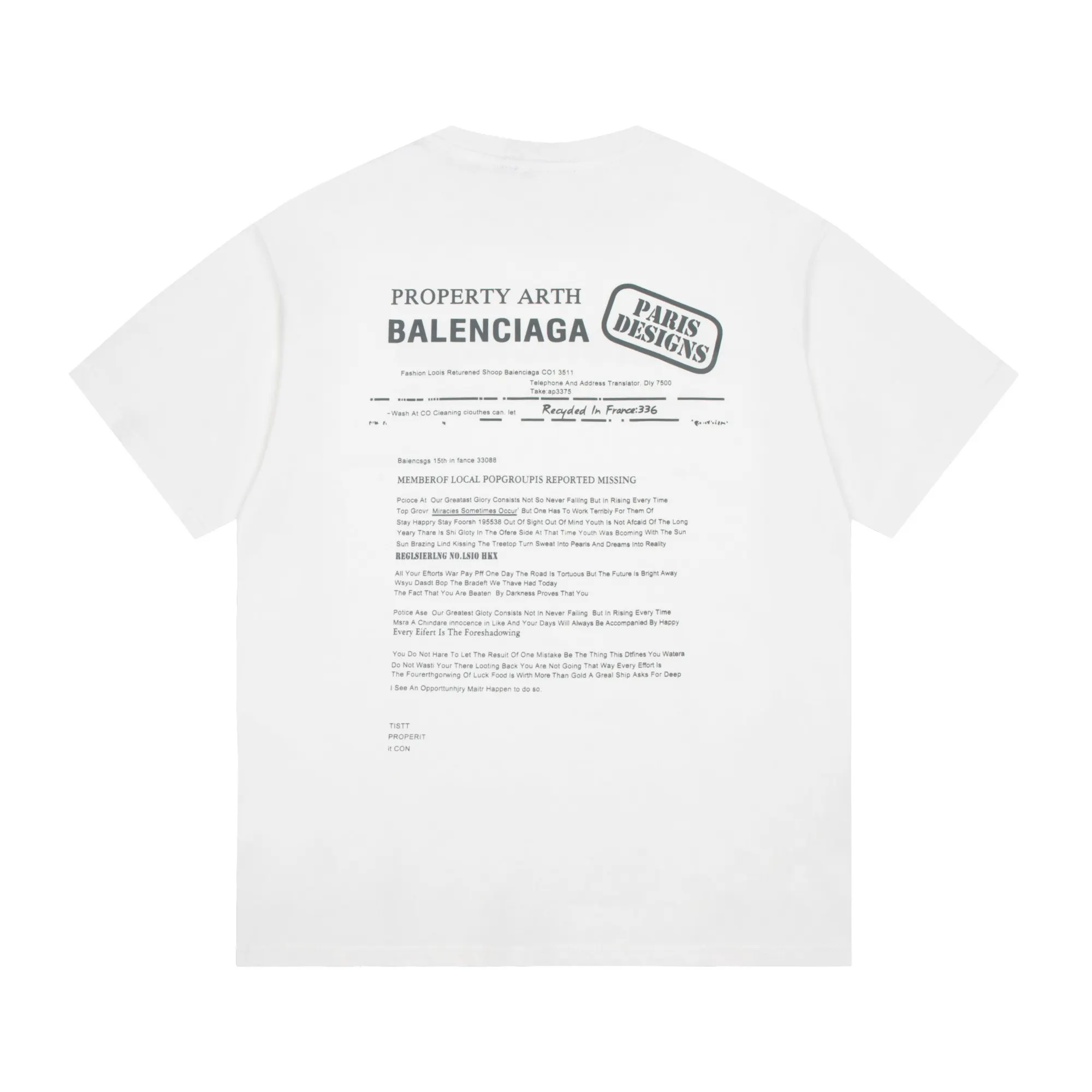 Balenciaga 黑色 短袖T恤 宽松休闲