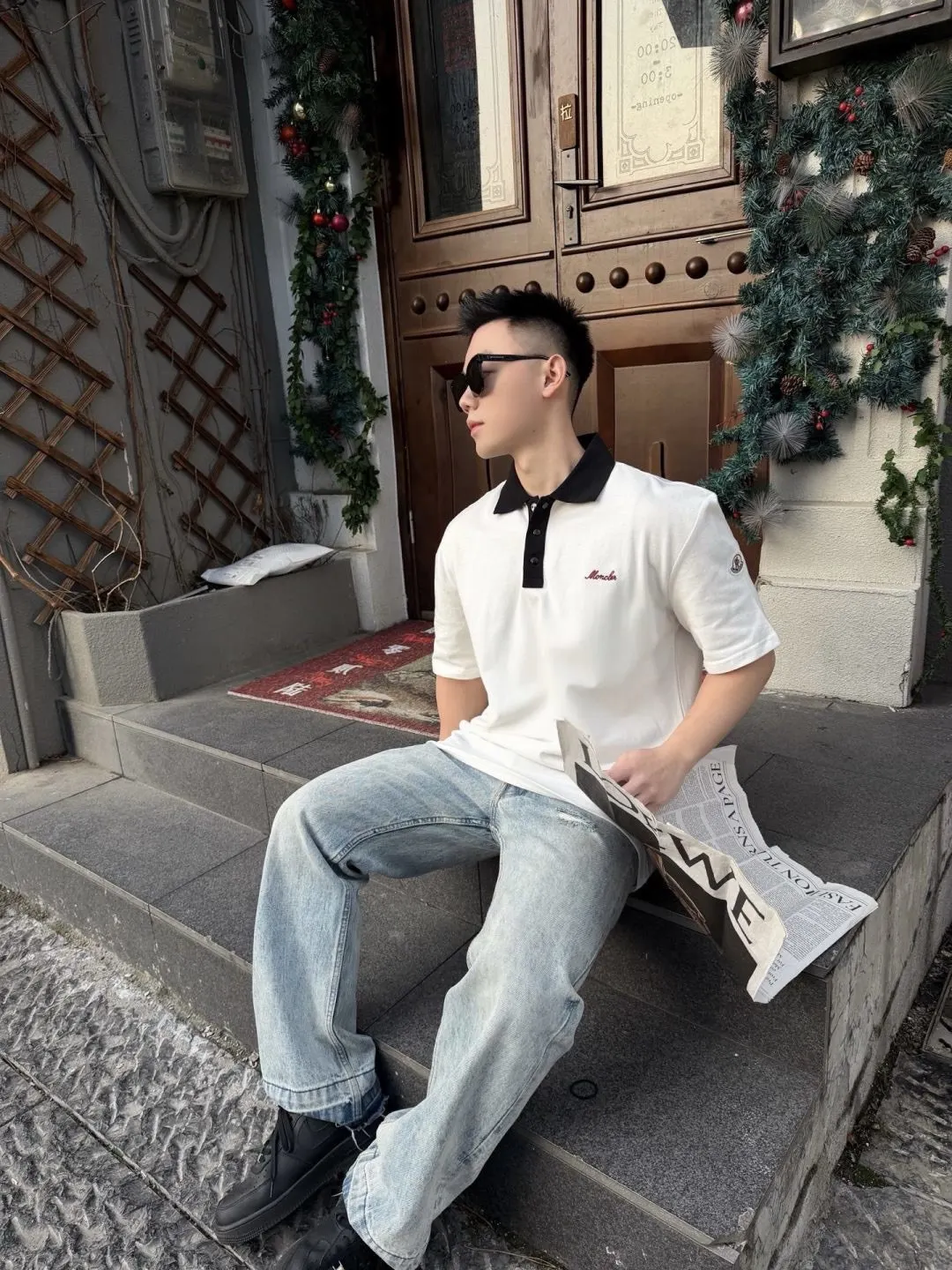 Moncler 白色 刺绣 短袖T恤 日常百搭款
