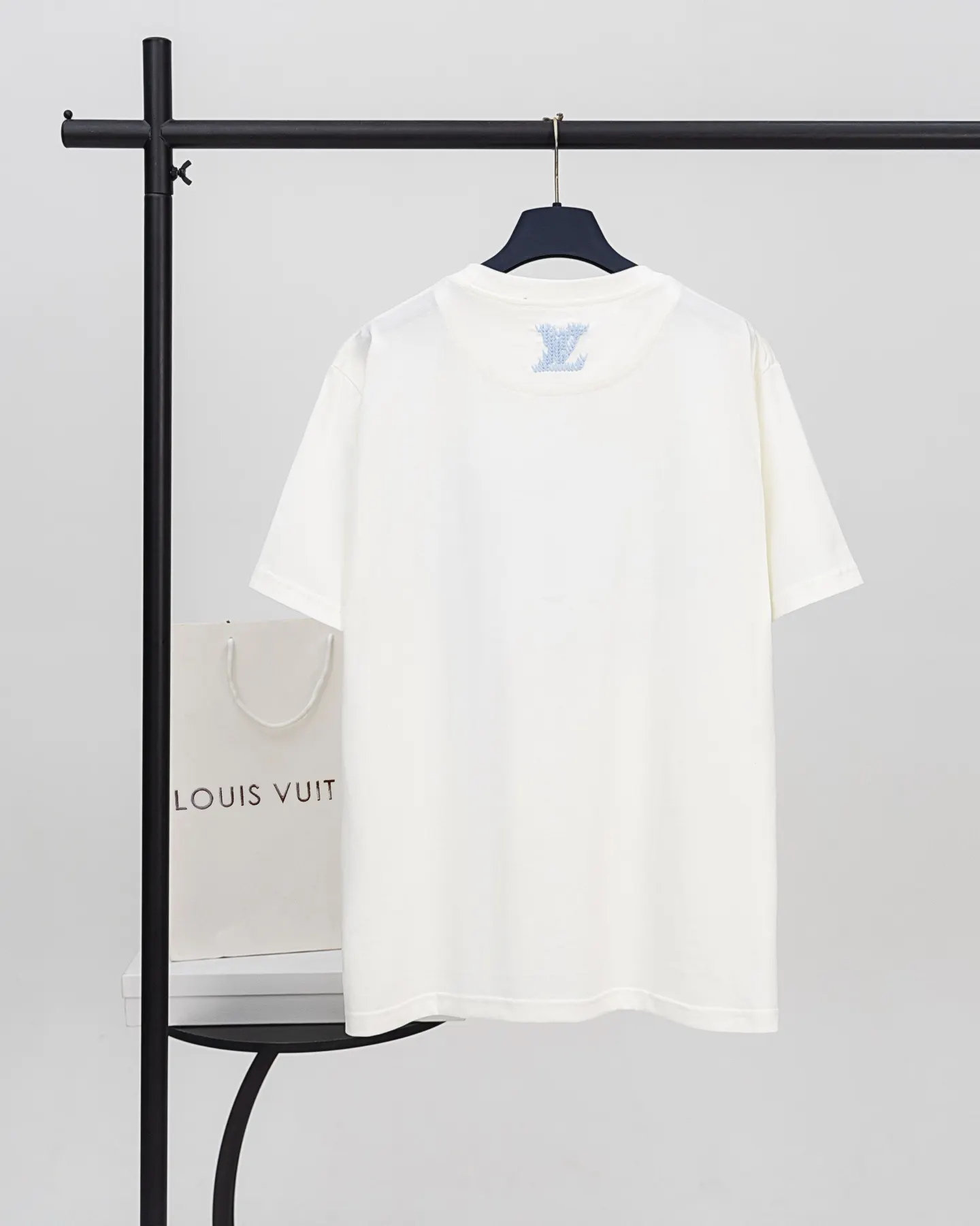 Louis Vuitton Blue Embroidered T-Shirt