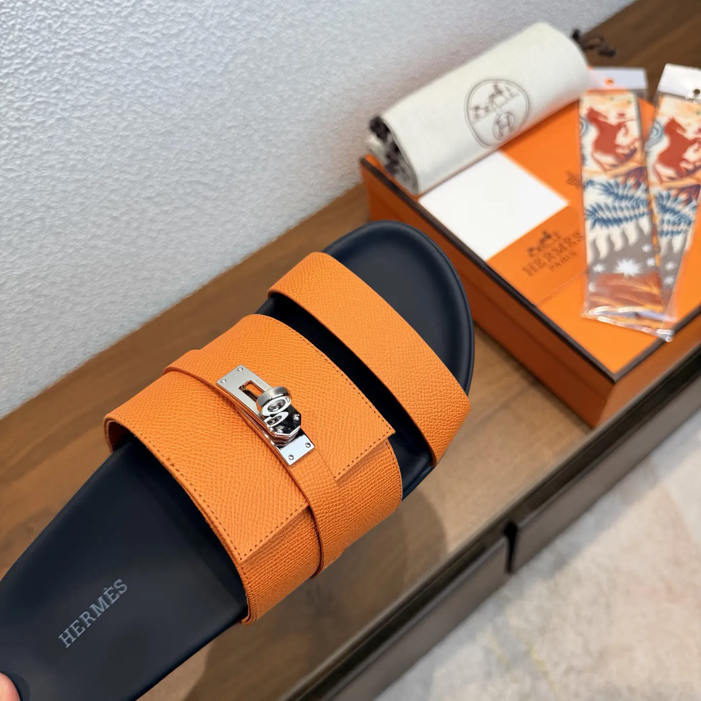 Hermès Leather Slides