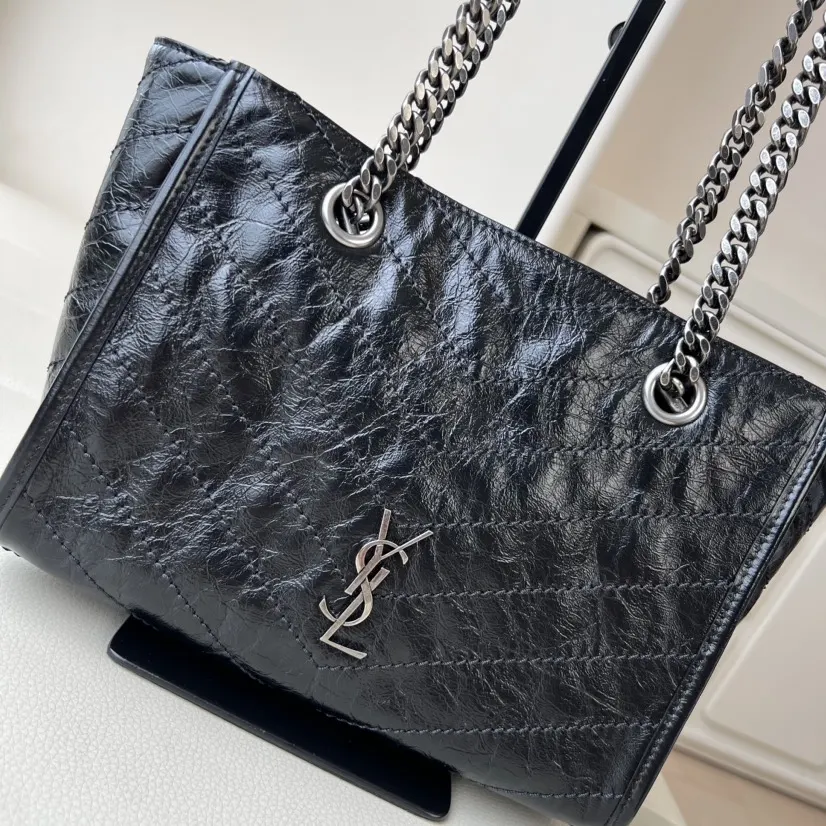 Silver Chain Bag Leather