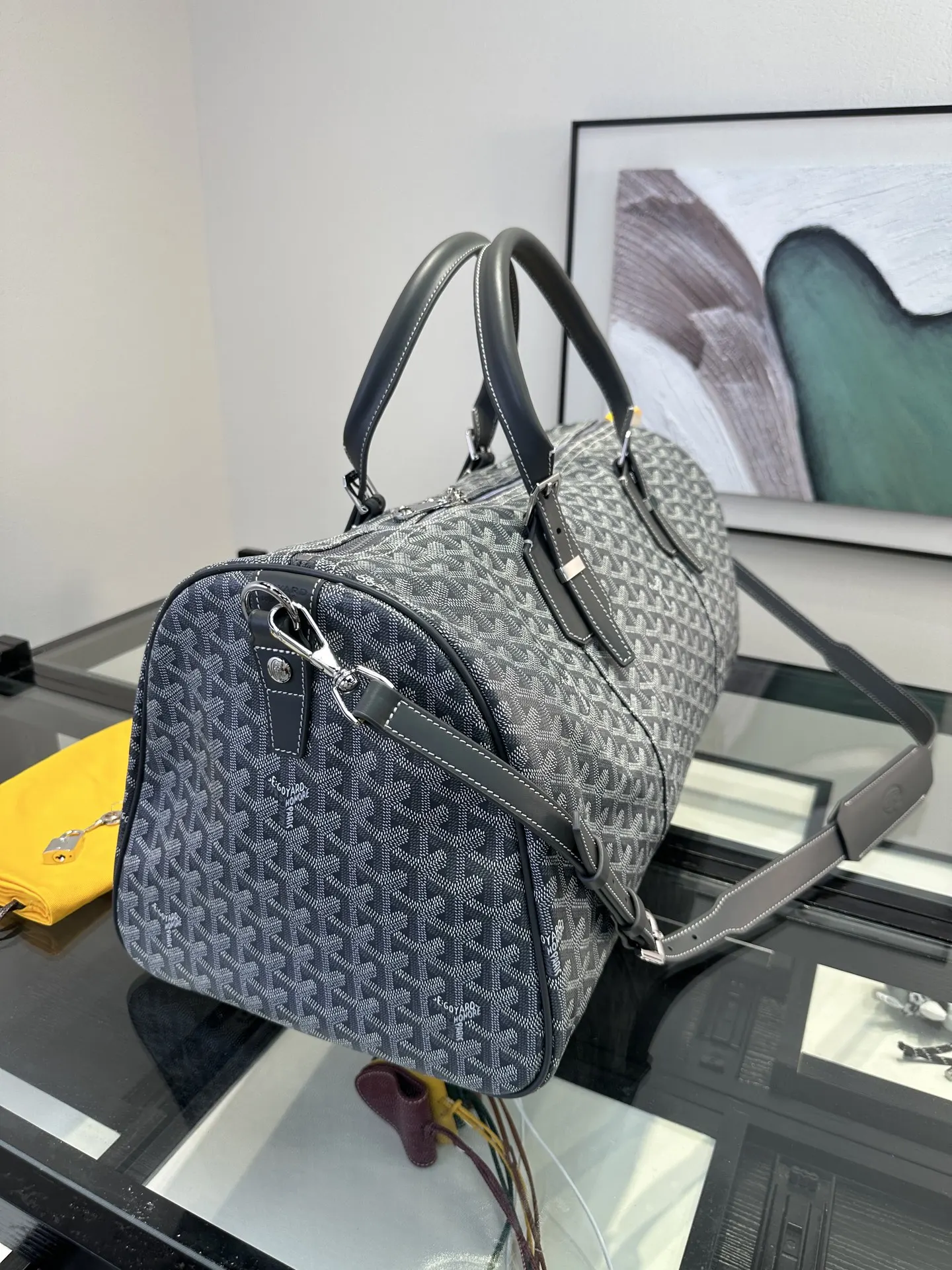 Goyard 灰色 戈雅 Boston 旅行袋 灰色 旅行袋 大容量旅行款