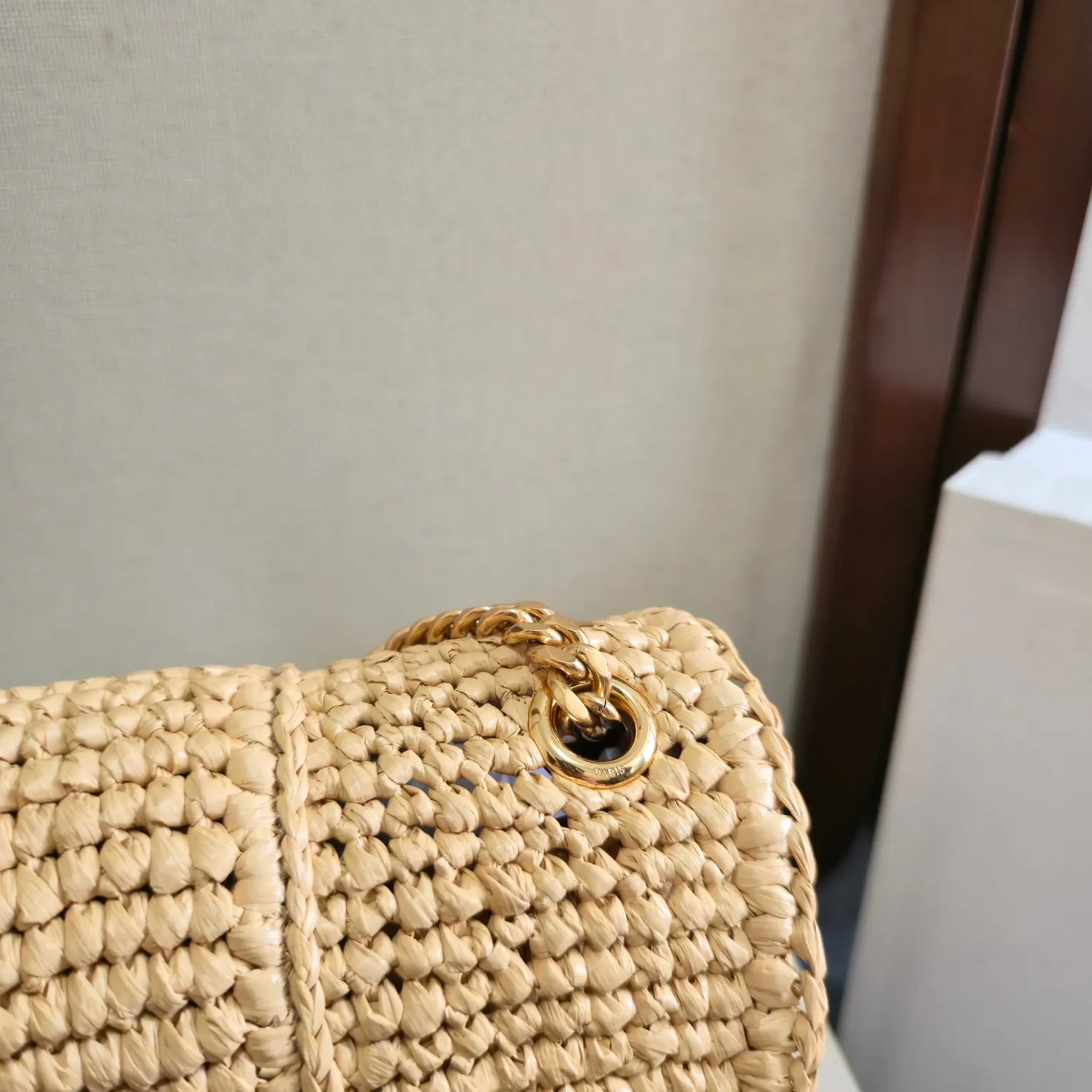 Celine Triomphe 金色 小牛皮 链条包 精致链条款