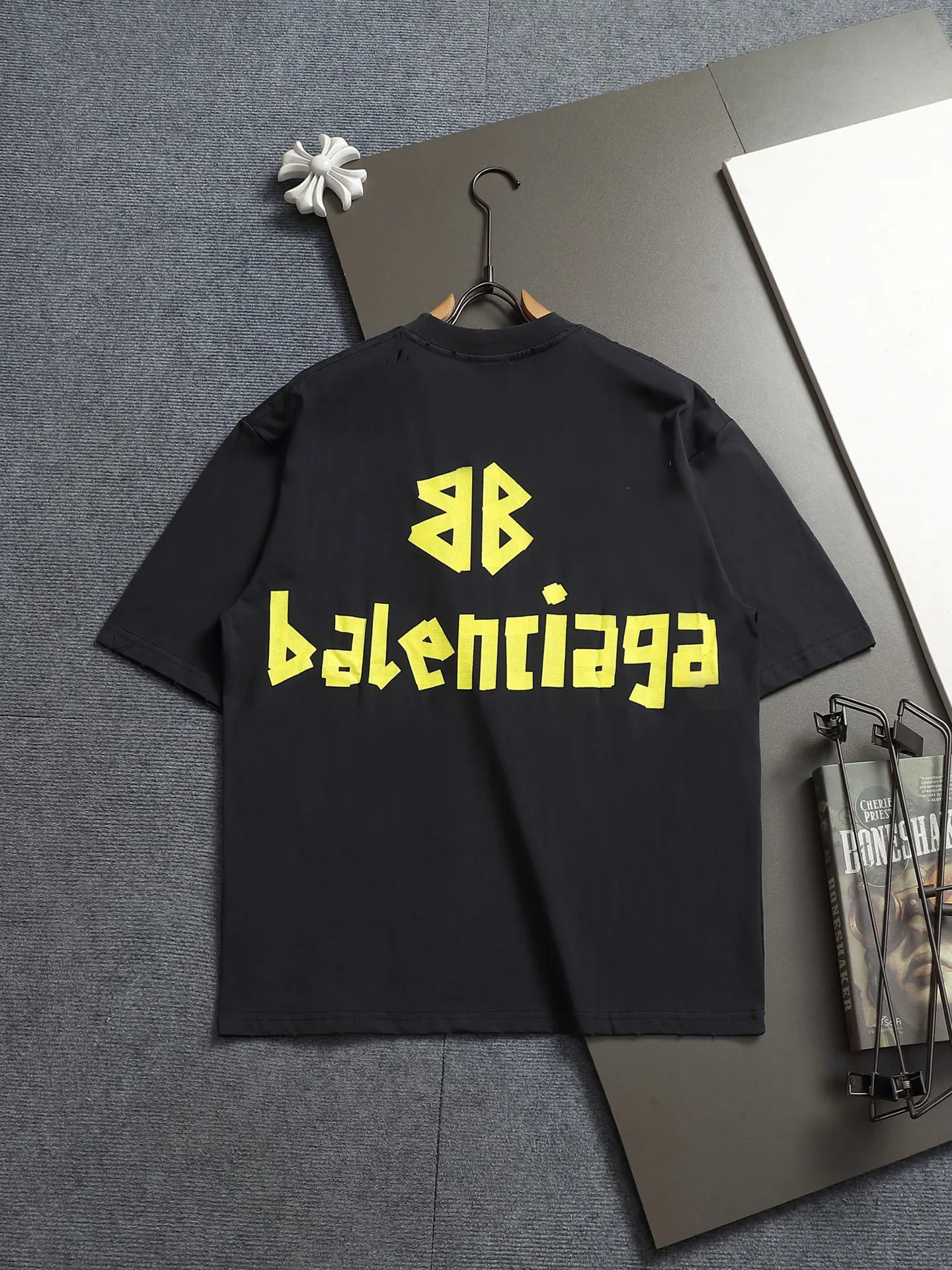 Balenciaga Black Logo Short Sleeve T-Shirt Street