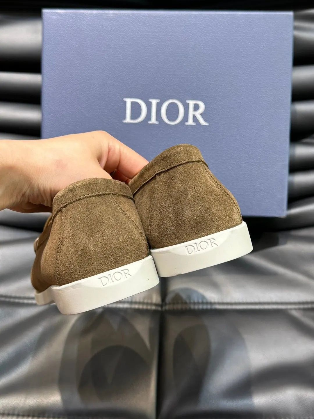 Dior Oblique 皮革 平底鞋