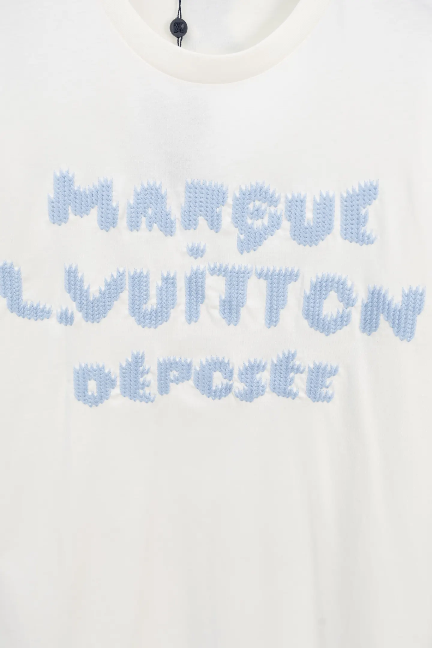 Louis Vuitton Blue Embroidered T-Shirt