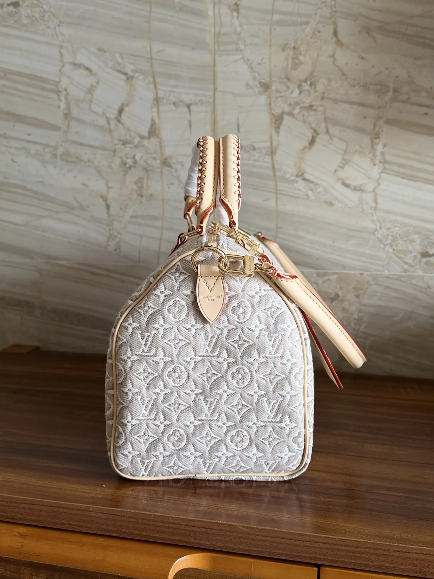 Louis Vuitton White Organizer Pouch Travel Canvas