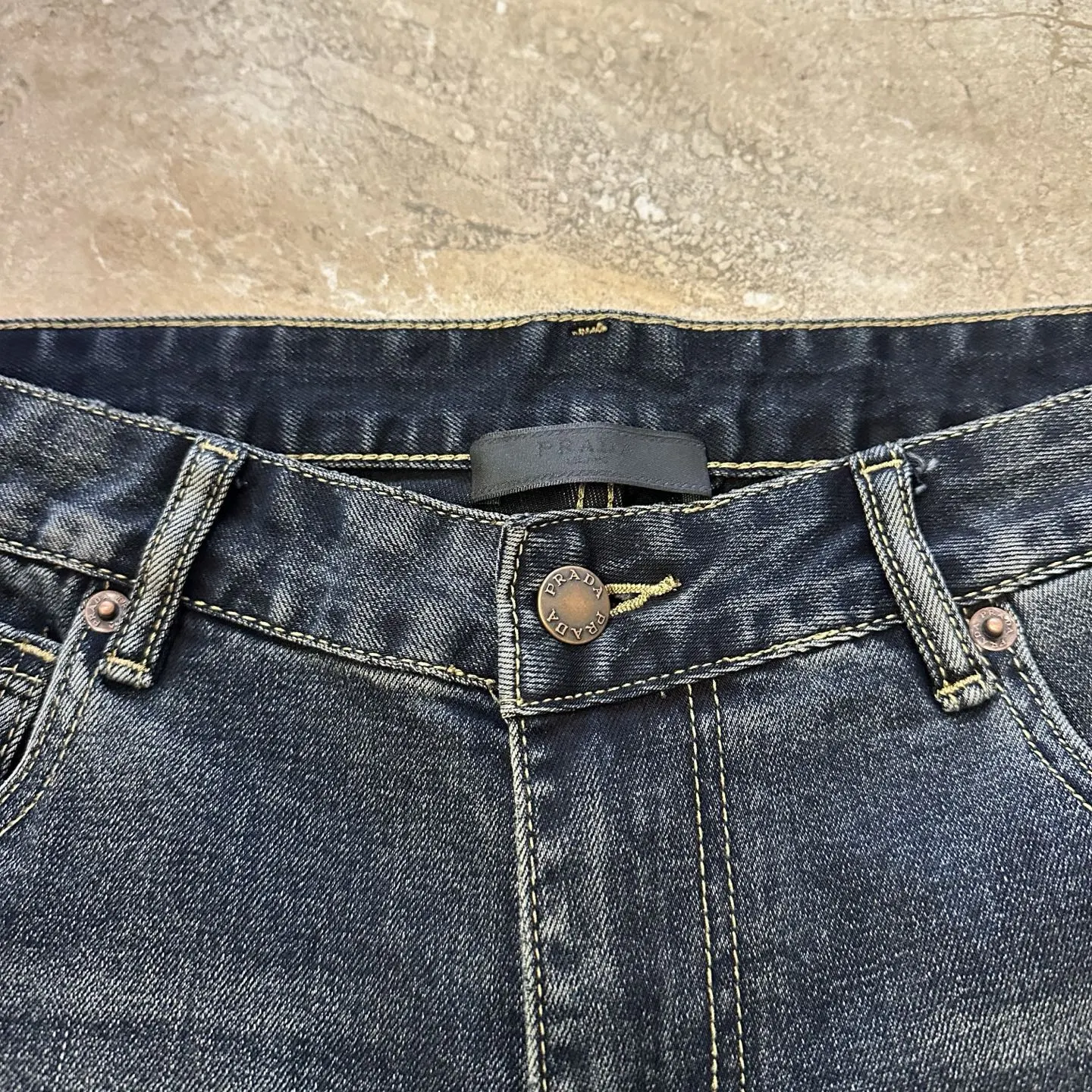 Prada 牛仔 字母 Logo 牛仔裤 休闲寬鬆 褲子