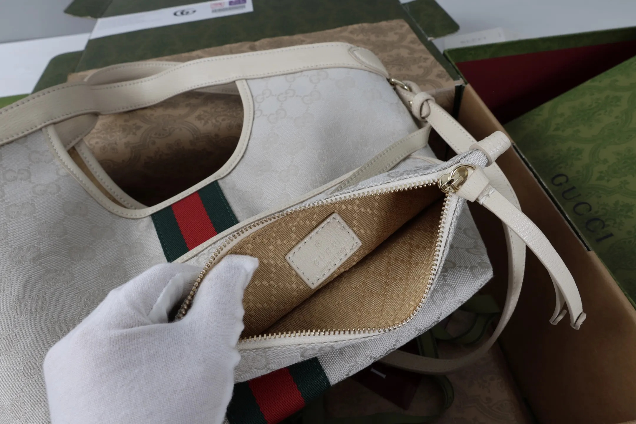Green Brown Tote Bag Canvas