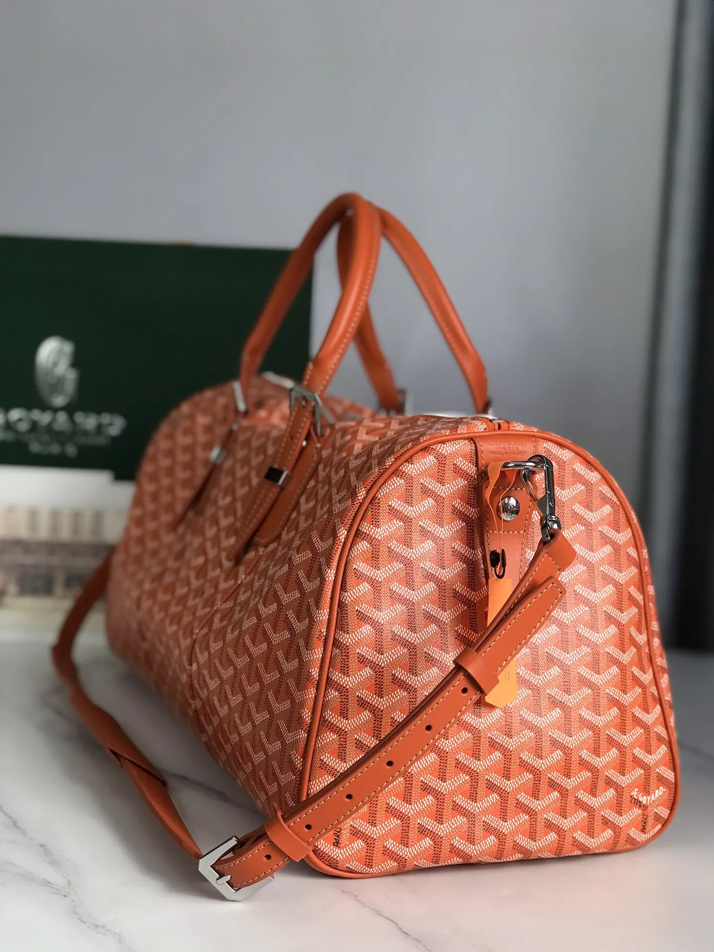 Goyard 深蓝 酒红 小牛皮 旅行包 大容量旅行款