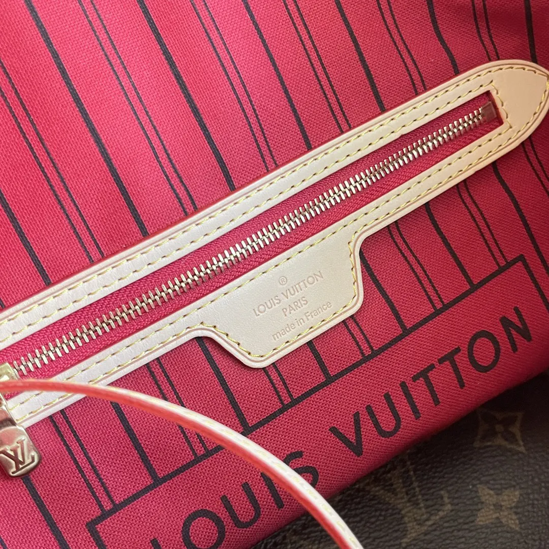 LV Neverfull 金色 牛皮 手拿包 精致手拿款