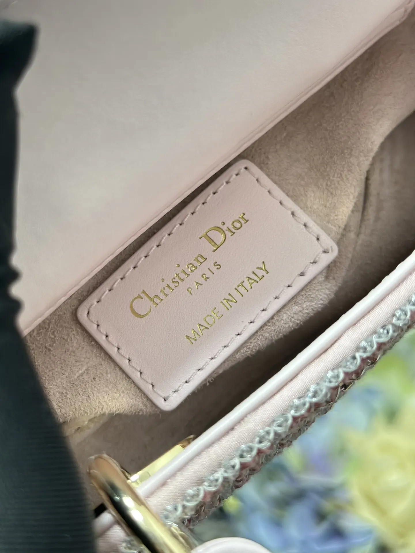 Dior 白色 粉色 皮革 链条包 精致链条款