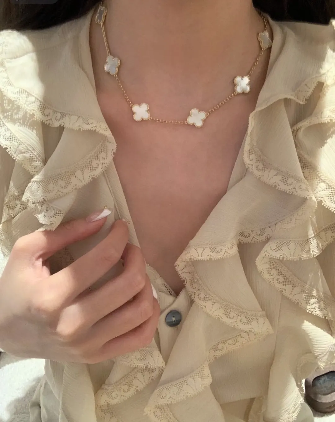 Van Cleef 四叶草 项链 精致锁骨链款 款3