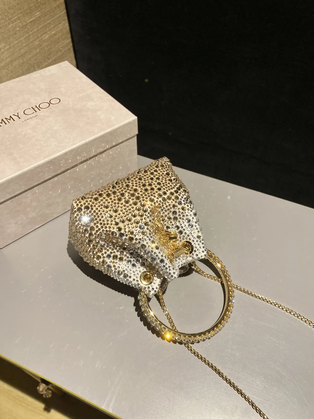 JIMMY CHOO BON BON系列标志款手提包 链条包 精致链条款