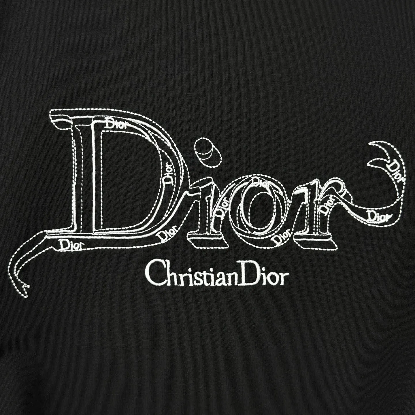 Dior 黑色短袖T恤 休闲宽松款