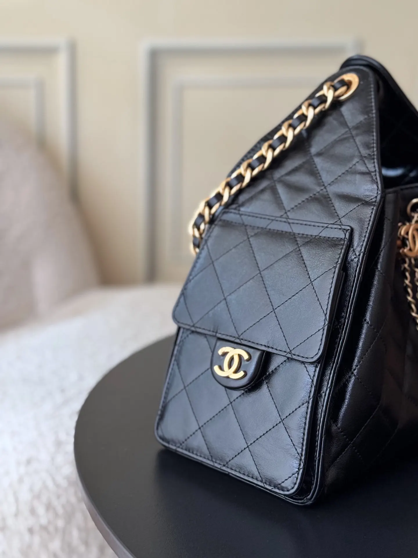 CHANEL Hobo 牛皮 腋下包 復古腋下背款