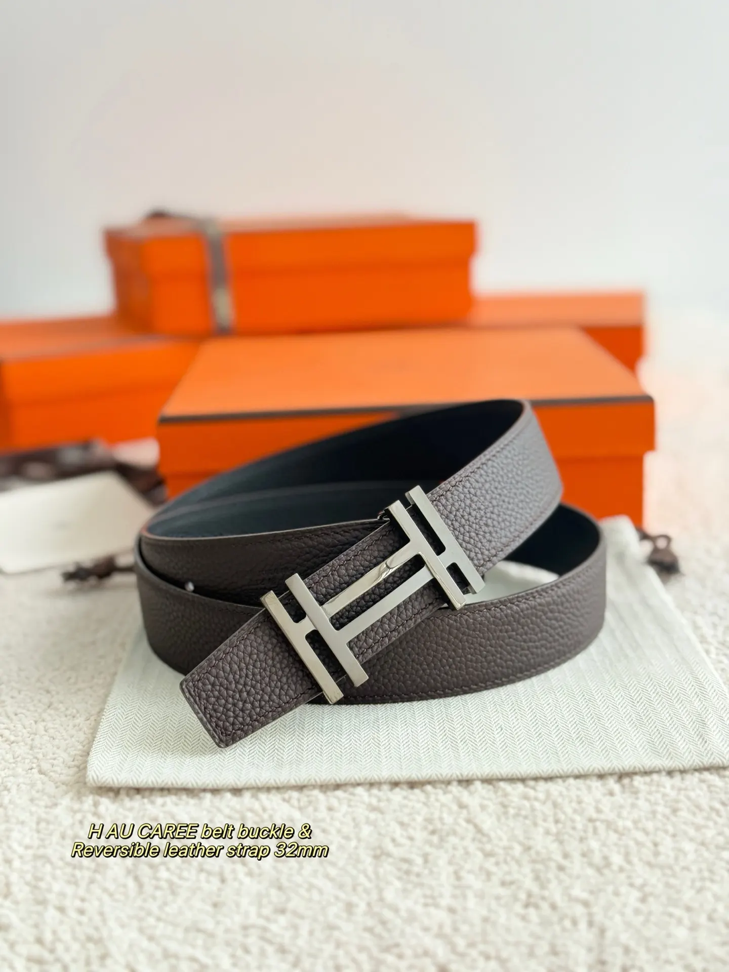 Hermès Togo牛皮 腰带 精致配饰
