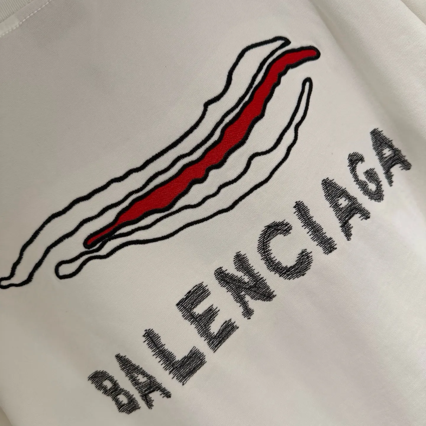 Balenciaga 25SS 刺绣 纯棉 短袖T恤
