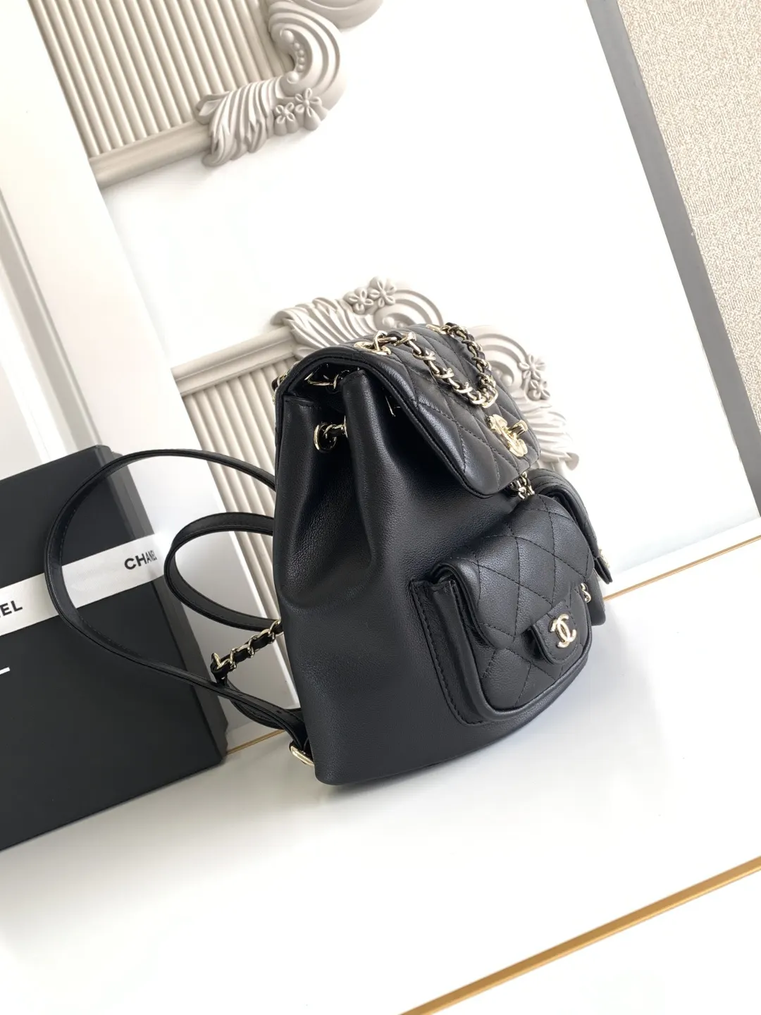 CHANEL 小牛皮 雙肩包 实用雙肩款