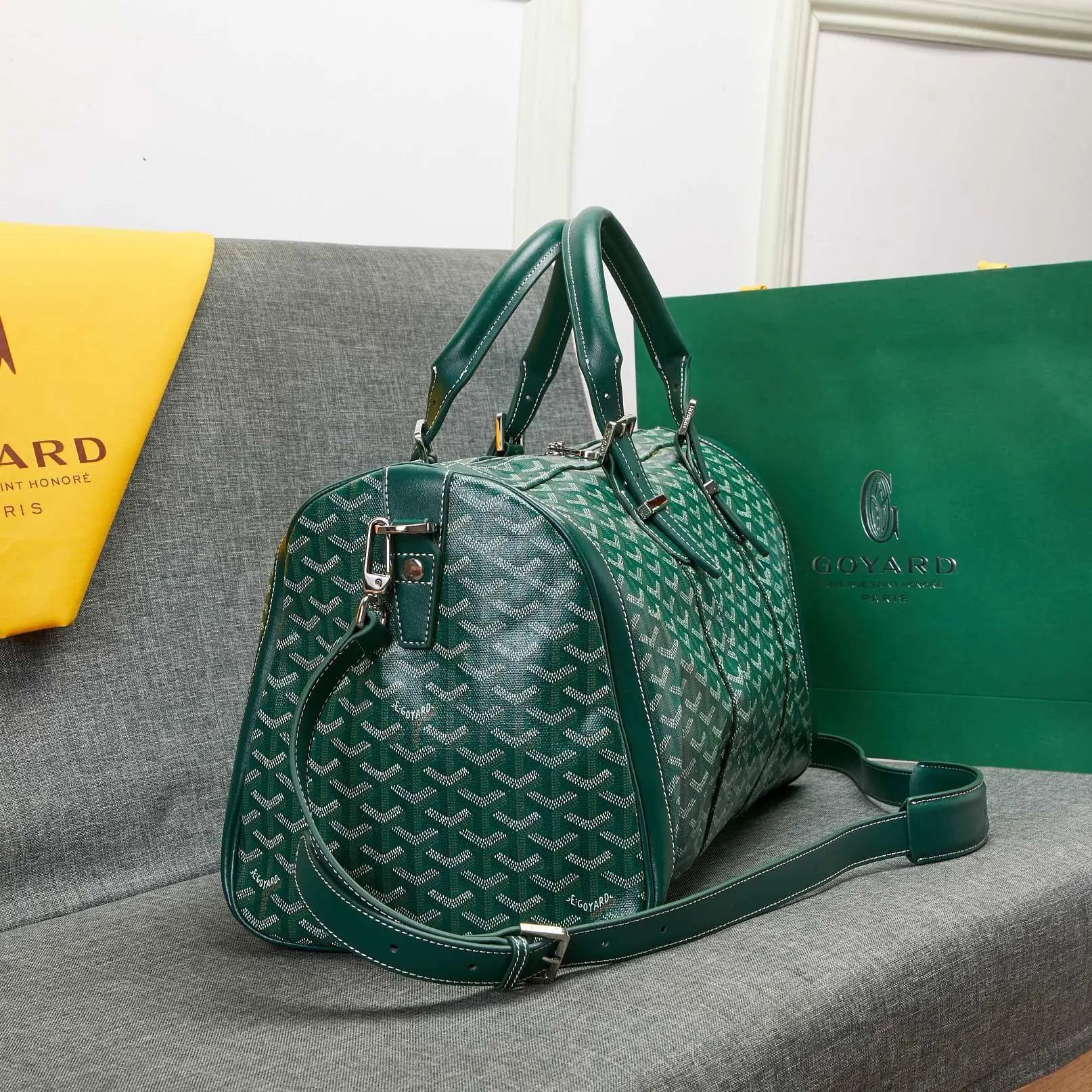 Goyard 吴亦凡同款包男女同款口袋GY戈雅旅行袋手提單肩短 大容量旅行款