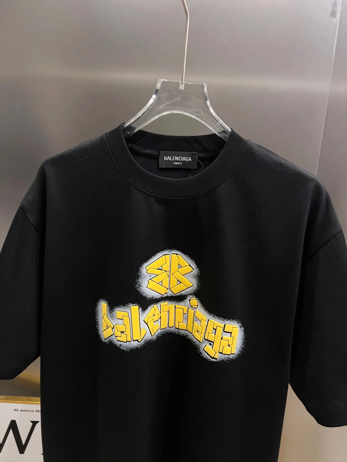 Balenciaga 黑色 純棉 Logo 短袖T恤 宽松休閒(數字9) Balenciaga 黑色 純棉 Logo 短袖T恤 宽松休閒(數字9)