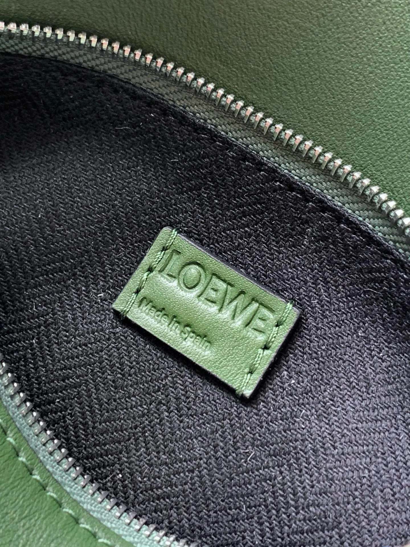 Green Belt Bag Classic Casual Leather