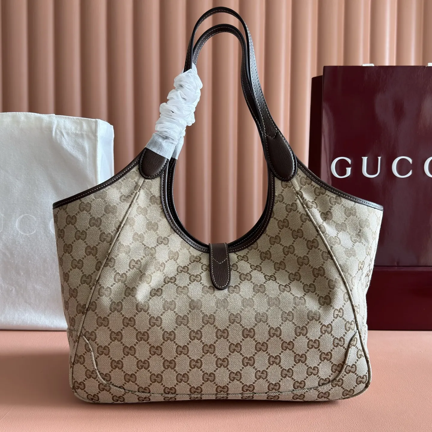 Brown Gold Tote Bag Canvas
