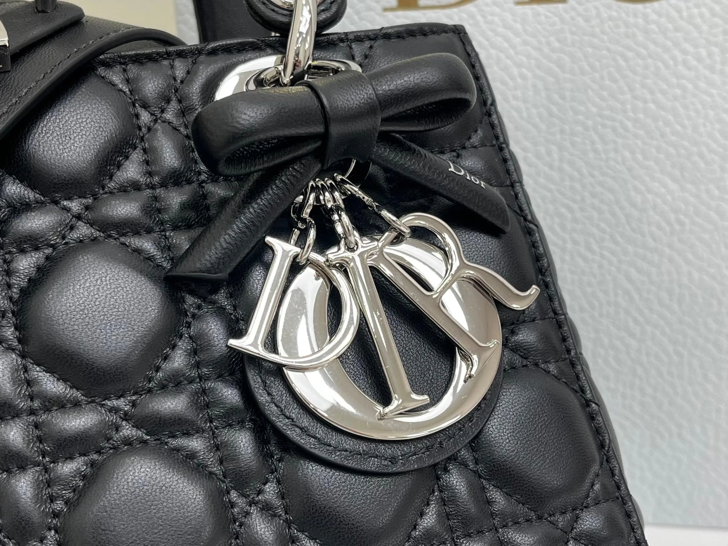 Dior My ABCDior 黑色羊皮手袋 手提斜挎