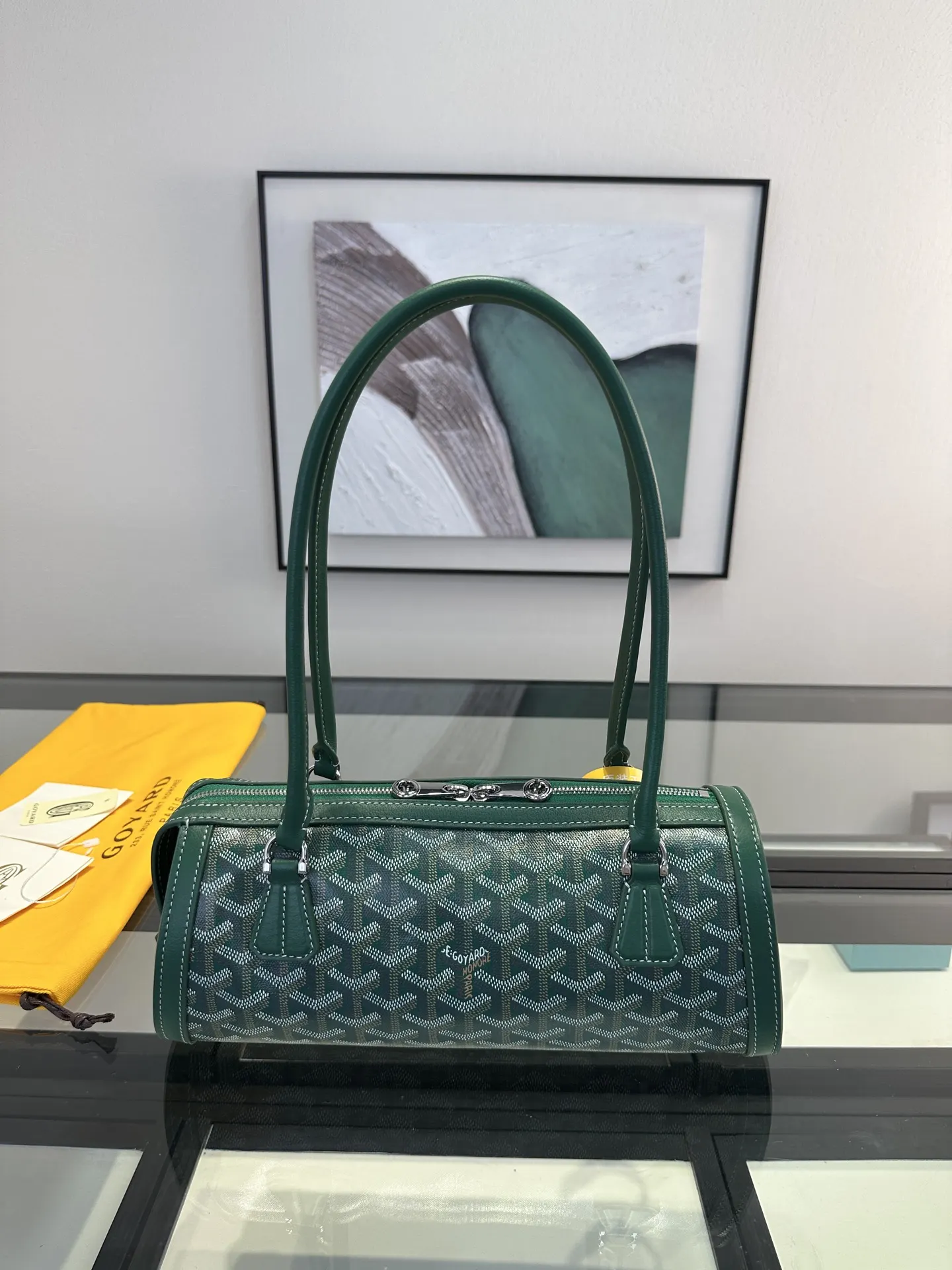 Goyard 绿色 手提随性 腋下时髦 轻松适 通勤约会各种场合 腋下包 复古腋下背款